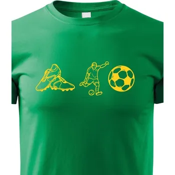 Chlapecké tričko Dětské tričko - Fotbal znaky, Barva Zelená, Velikost 110 cm/4 roky, Canvas Dětské tričko Bezvatriko.cz 1564 - DTF/DTG