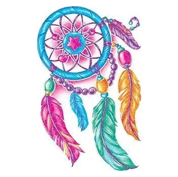 Odstranitelné tetování Třpytivý lapač snů - nalepovací tetování