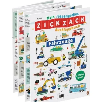 První čtění Mein riesengroßes ZICKZACK Ausklappbuch - Fahrzeuge - Muthalib, Makii