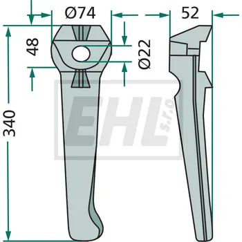 Hrot šipu Hrot rotačních bran 18018060