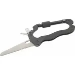 nůž karabina multifunkční, Multifunkční celokovová karabina 5v1