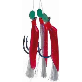 Nástraha ICE Fish - Gumička červená vel : 5/0 3ks