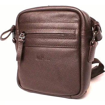 Kabelka Luxusní malá kožená hnědá crossbody pánská taška Marta Ponti no. C47