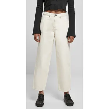 Dámské džíny jeans Urban Classics High Waist Wide Leg Cropped Denim/TB4541 - White/Sand 33