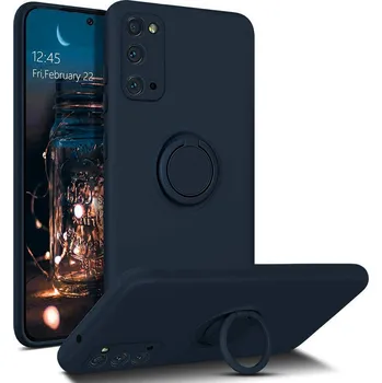 Kryt Xiaomi Redmi 9A / Redmi 9AT Silicone Ring Magnetic Stand modrý