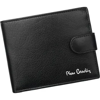 Luxusní černá kožená peněženka Pierre Cardin Tilak06 324A s upínkou