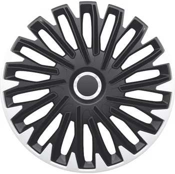 Poklice na kolo Ozdobné kryty kol, poklice 16" QUANTUM PRO SILVER BLACK 4ks