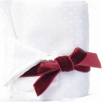 prostírání HEDVA ČESKÝ BROKÁT Ubrus Odaska prostírání 30x40 set 6 ks kosočtverečky bílá