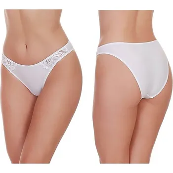 Kalhotky Jolidon - Kalhotky s krajkou na bocích Jenny - bílá/S