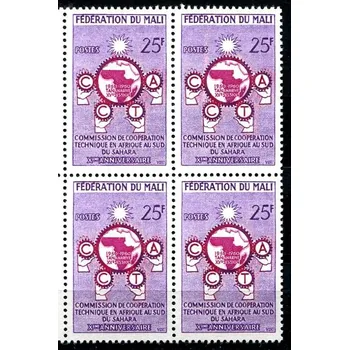 Poštovní známka Tanzánie (1960) MiNr. 13 **, 4-bl - Mali - 10 let Komise pro technickou spolupráci subsaharské Afriky