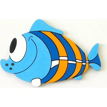 DEKORACE NA ZEĎ RYBA MODRÁ 42cm