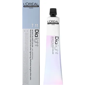 Barva na vlasy Přeliv na vlasy Loréal Dialight 50 ml - odstín 7.11 blond sytý popelavý - L’Oréal Professionnel + dárek zdarma