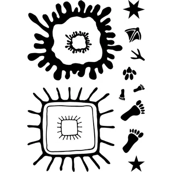 Gelová razítka na enkaustiku - sada ZÁBAVA