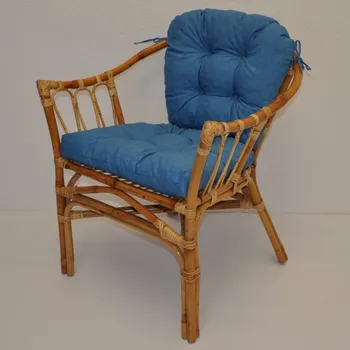 Křeslo Ratanové křeslo SUBALIU tyrkysový melír