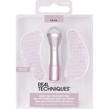 Real Techniques Skin Under Eye Treatment Duo oční roll-on + gelové polštářky