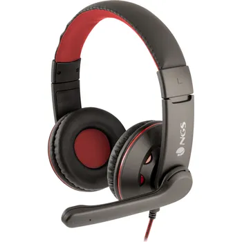 Sluchátka NGS VOX420 DJ černá/červená