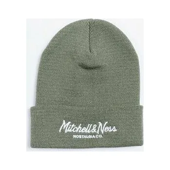 Zimní čelenka Kulich Mitchell & Ness Branded Pinscript Cuff Knit Olive