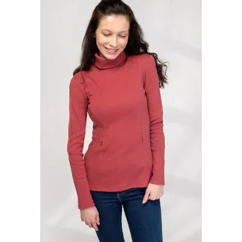 Těhotenský svetr MAMBI Kojicí rolák Ruby marsala Velikost: S