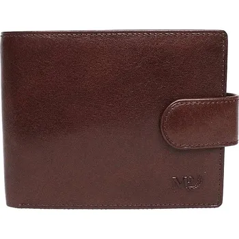Peněženka Malá luxusní tmavěhnědá hladká kožená peněženka Marta Ponti no. B201R + RFID