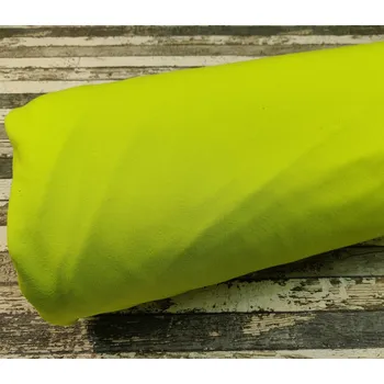 Teplákovina počesaná neon zelený