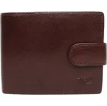 Luxusní tmavěhnědá hladká kožená peněženka Marta Ponti no. B219R +RFID