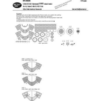 Plastikový model 1/72 Mask C-46A/D,R-5C-1 Commando EXPERT (VALOM)