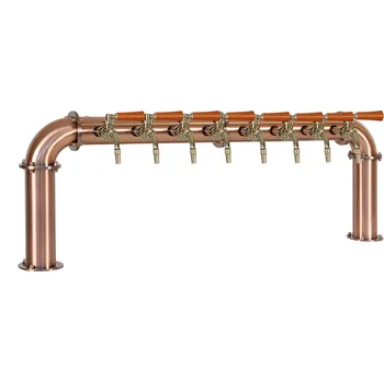 Příslušenství pro výčepní zařízení Varia-Plus Výčepní stojan U8 měděný komplet kohouty kulové ROYAL medailony LED čelní přímé dochlazení kohoutů Vnitřní trubka nerez: 7 x 8 mm