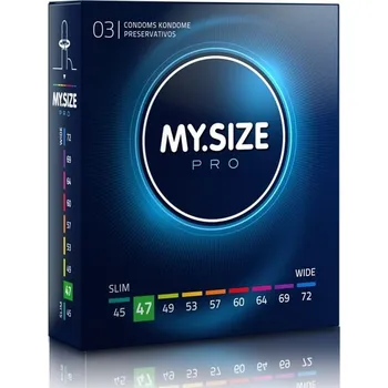 Kondom Kondom MY.SIZE PRO 47 mm 3 ks - s kupónem KUP15 cena 93 Kč + extra diskrétní expedice