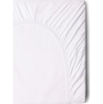 Prostěradlo Bílé bavlněné elastické prostěradlo Good Morning, 90 x 200 cm ID_1394177