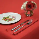 Nešpinivý / teflonový látkový ubrus UNI 0399 ČERVENÁ, průměr 140cm (kruh)