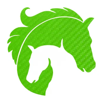 Samolepící dekorace SAMOLEPKA Kůň 086 pravá kobyla s hříbátkem (58 - 3D karbon zelený kawasaki) NA AUTO, NÁLEPKA, FÓLIE, POLEP, TUNING, VLASTNÍ TEXT, TISK, AUTOSAMOLEPKY.cz, POLEPY, OBRÁZEK, LOGO, SAMOLEPKY