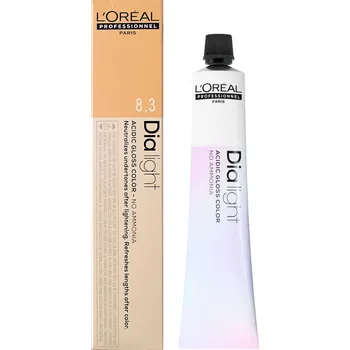 Barva na vlasy Přeliv na vlasy Loréal Dialight 50 ml - odstín 8.3 světlý zlatý blond - L’Oréal Professionnel + dárek zdarma