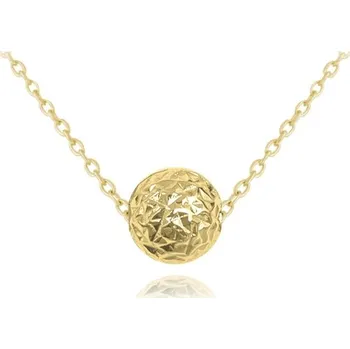Šperk Stříbrný pozlacený náhrdelník s kuličkou JMAS0117GN45