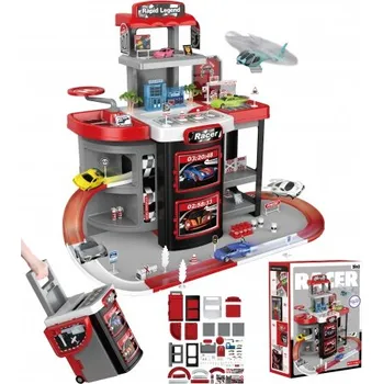 autodráha WOOPIE RAPID RACER MEGA GARÁŽ SE ZÁVODNÍ DRÁHOU 2V1