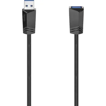 elektrický kabel Hama USB kabel USB 3.2 Gen1 (USB 3.0 / USB 3.1 Gen1) USB-A zástrčka, USB-A zásuvka 1.50 m černá 00200628