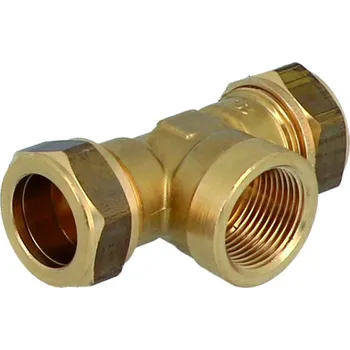 Vodovodní potrubí GENERAL FITTINGS Mosazný svěrný T-kus - vnitřní závit 15 x 1/2" x 15 mm 1N0012H150415G