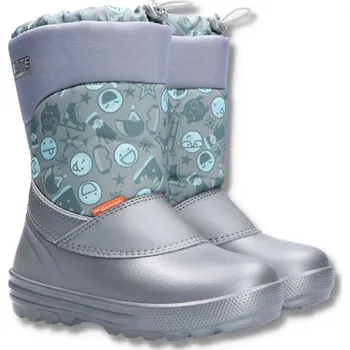 Chlapecké sněhule Dětské zimní stahovací sněhule Demar ALEX 1200/1201 C stříbrné Velikost: 35