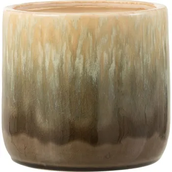 Obal na květináč Béžovo - hnědý obal na květináč Elise - Ø17*16 cm