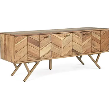 Komoda BIZZOTTO Dřevěný TV stolek RAIDA hnědý 0746803