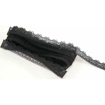 Silonová krajka - černá - šířka 1,1 cm