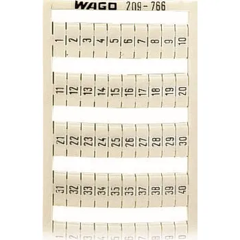 Stavebniny WAGO Štítek WSB s potiskem číselná řada 1-50 1ks = 100 štítků 209-766