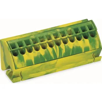 modulární přístroj a rozvaděč WAGO Svorka 812-100 pro přípojnici se zemněním pro přípojnice (10 × 3) mm Push-in CAGE CLAMP®, zelenožlutá 812-100