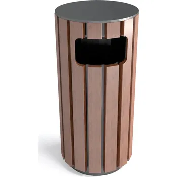 Venkovní odpadkový koš HTI Venkovní odpadkový koš Barcelona Typ ukotvení: dlouhé (k zabetonování), Barva konstrukce: šedá komaxit (RAL 7016)