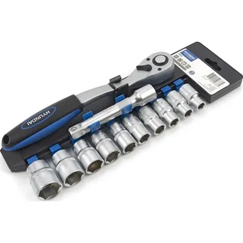 Sada nářadí Sada nástrčných hlavic CrV 1/2" s ráčnou 72 zubů s vyhazovákem 12 dílů HYUNDAI (Hyundai Power Products)