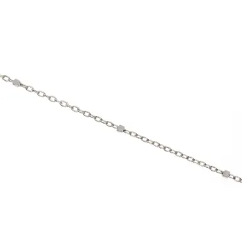 Náramek Zlatnictví Helios Náramek z bílého zlata kostičky Velikost: 19cm, Váha: 0,70g