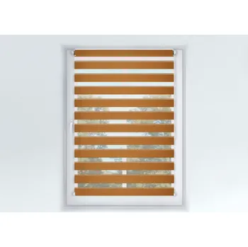 Roleta FEXI Zatemňovací Roleta Den a noc, Origin slim karamel, A 038 v POLO kazetě, 150x30 cm