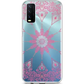 Pouzdro na mobilní telefon Kryt Vivo Y20s silikon Pink Mandala (obal neboli pouzdro na Vivo Y20s)