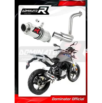 Výfuk pro motocykl Laděný výfuk DOMINATOR BMW G310GS 16-18 KULATÁ KRÁTKÁ KONCOVKA GP1