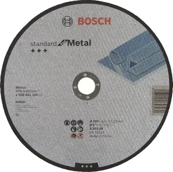 Brusný kotouč BOSCH Dělicí kotouč rovný Standard for Metal, 230x3 mm 2608603168 free_store_pickup