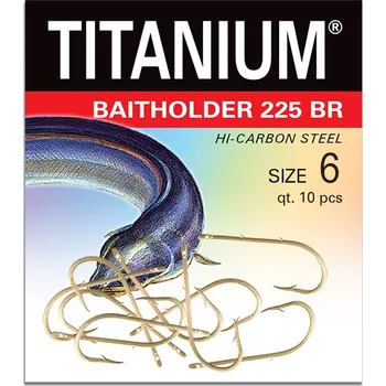 Rybářský háček Háček TITANIUM BAIT. 225 BR 6 (Pro lov uhořů nenalezneme nic lepšího než háčky Robinson Titanium Baitholder 225BR.)